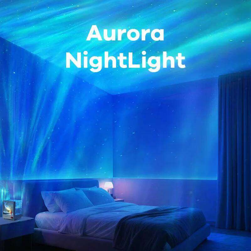 Aurora Box Projector Night Bluetooth Ambient Light With White Noise Stepless Dimming Beside Lamp For Bedroom Decor Z260227