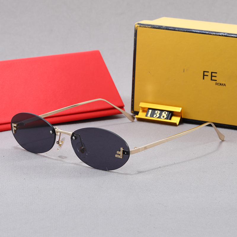 Designer Sunglasses Men sunglases designer women Classic Metal frameless Glasses Leopard Head Composite Metal Rimless Optical Frame Sunglasses