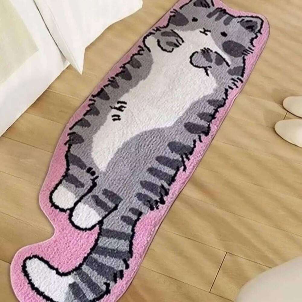 VIKAMA Cartoon Cat Patterned Carpet Home Decor. Provides Warmth For The Living Room Bedroom Bedside. Non-Slip And Dirt-Proof H260226