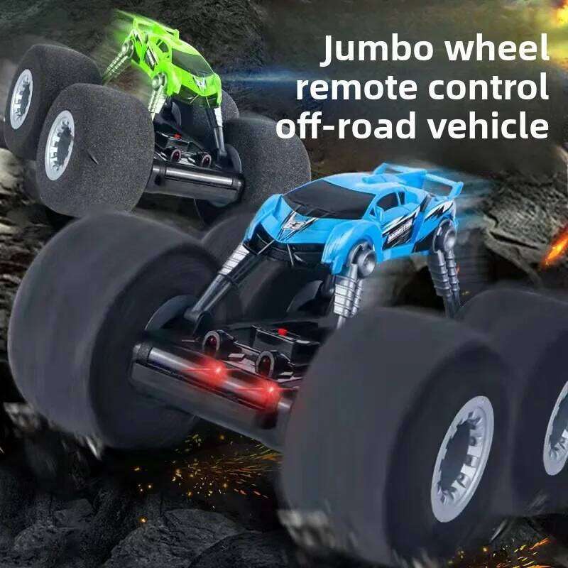 RC Kids Boys Remote Control Stunt Truck Sponge Wheel Off-Road Car Children Gift Rotate Radio-controlled Off-road Vehicle H260227