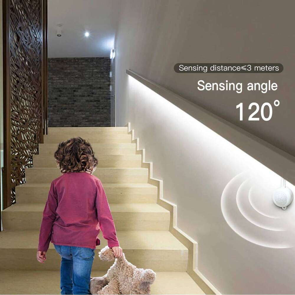 PIR Motion Sensor Light Strip Silicone Tube Built in COB LED Strips Flexible Neon Lamp USB 5V For Stairs Kitchen Bathroom Z260226