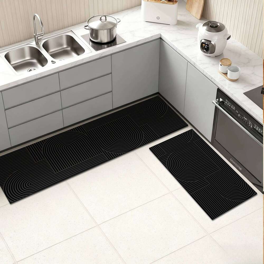 Household long strip kitchen floor diatomaceous earth printed absorbent restaurant anti-slip entrance mat H260226