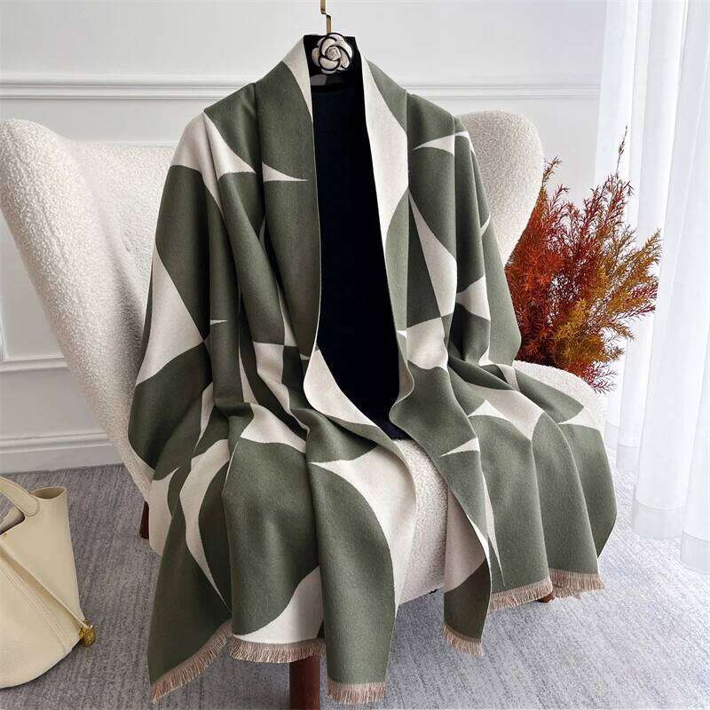 Luxury Winter Scarf for Women Warm Pashmina Shawl Thick Floral Cashmere Blanket Chunky Stoles Lady Elegant Poncho Travel Bufanda Z260226