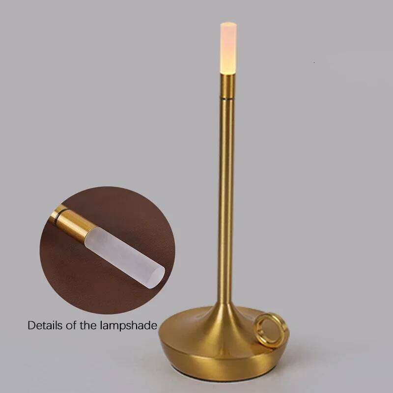 Candlelight Table LED Candle Charging Restaurant Bar Lamp Desktop Decoration Atmosphere Touch Night Light Led Desk Lamps Z260227
