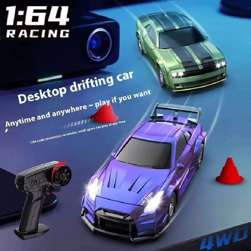 1:64 Scale Remote Control Car - Full Function Four-Wheel Drive Drift Racing Desktop Model Toy for Children And Collectors Gifts H260227