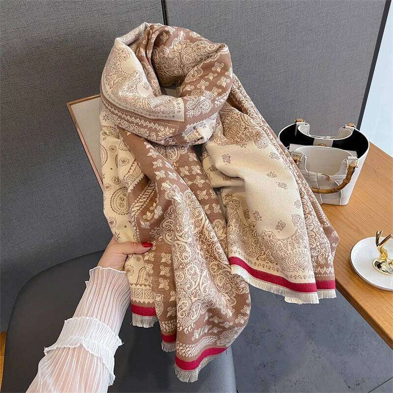 Autumn and Winter Travel Warm Cashmere Shawl Scarf Fashion Women Luxury Print Pashmina Blanket Wraps Female Poncho Bufanda Z260226