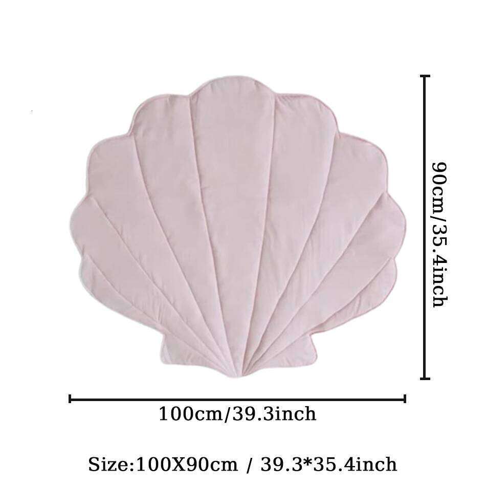 Decoration Seashell Shaped Thin Cushion Decorative Floor Carpet for Living Room Rug H260226
