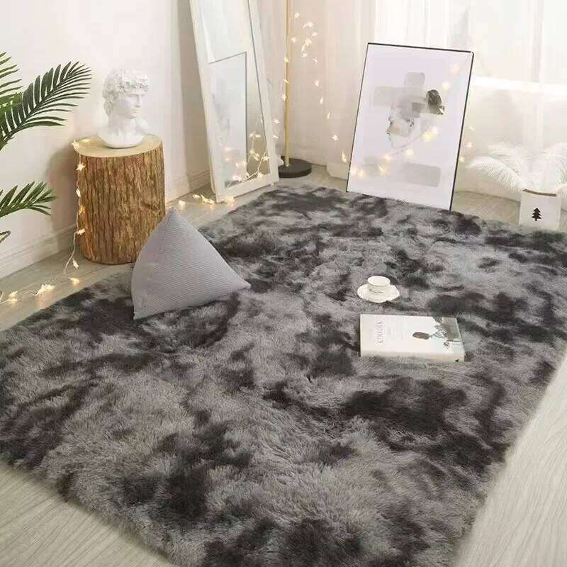Furry Decoration Super Soft Large Area Full Carpet Floor Mat Modern Winter Thick Tea Table Rugs for Bedroom Living Room Rug H260226