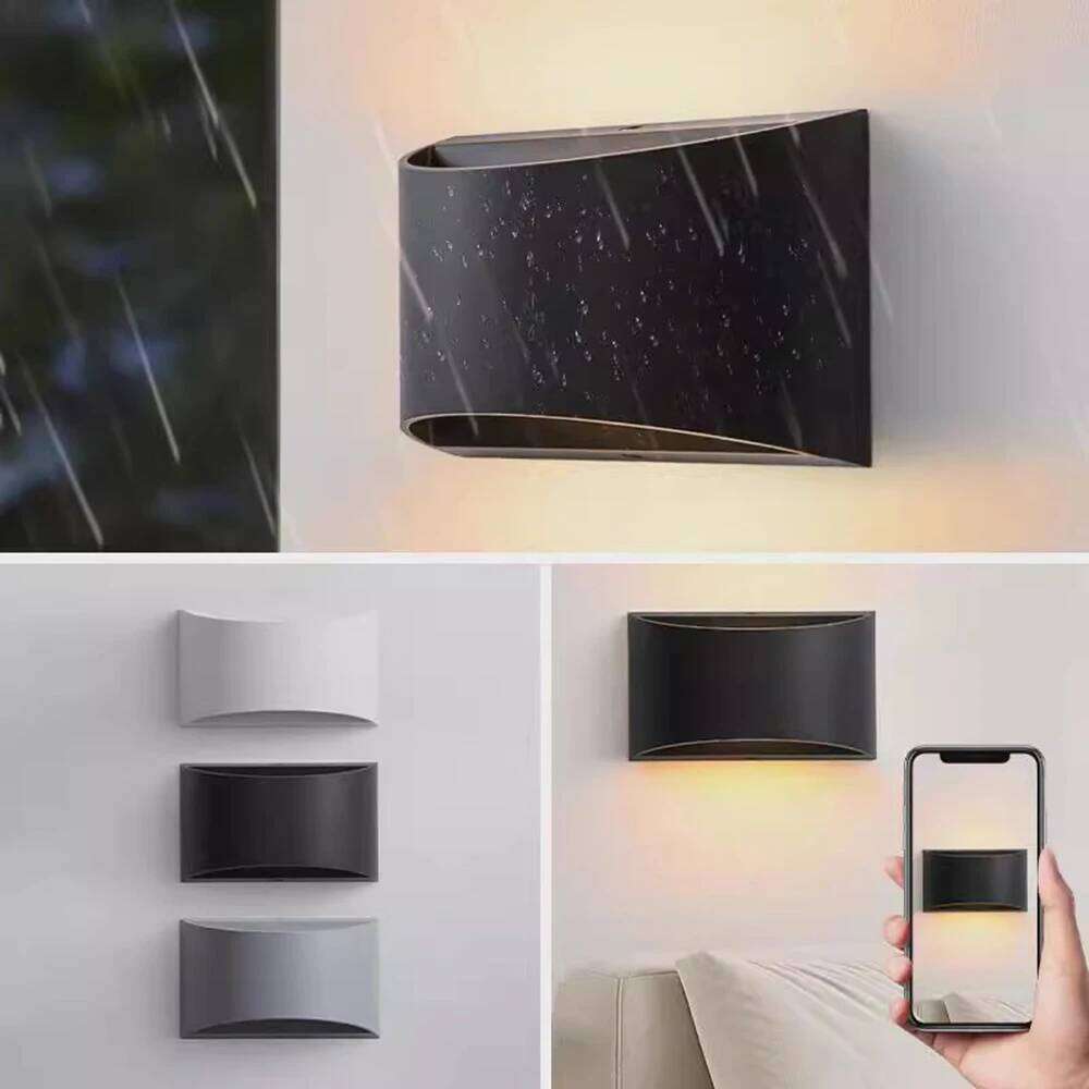 Aluminum LED Indoor Bedroom Living Room Light Modern Simple 6W White Black Wall Lamp Lighting Fixture Z260227