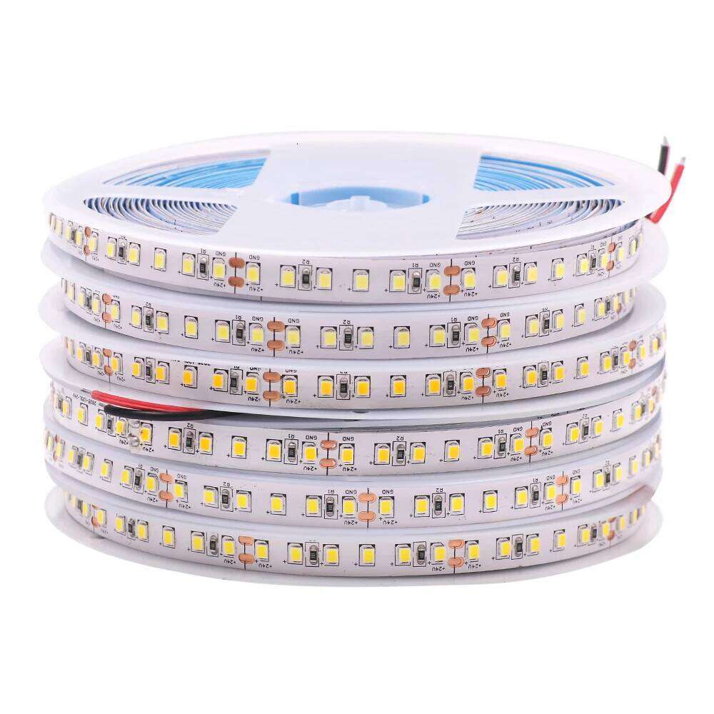 12V 24V 2835 Strip 5m 10m 15m 20m Tape Light Ribbon Flexible String 120/240/480 LED Cold Warm Natural White Home Decor Z260226