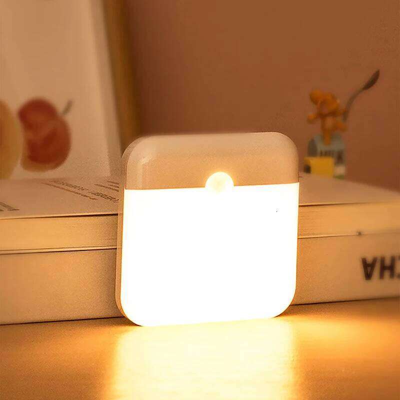 Night Human Motion Sensor Lamp USB C Rechargeable Light, Wireless LED Wall lamp For Stairs Closet Kitchen Bed Z260227