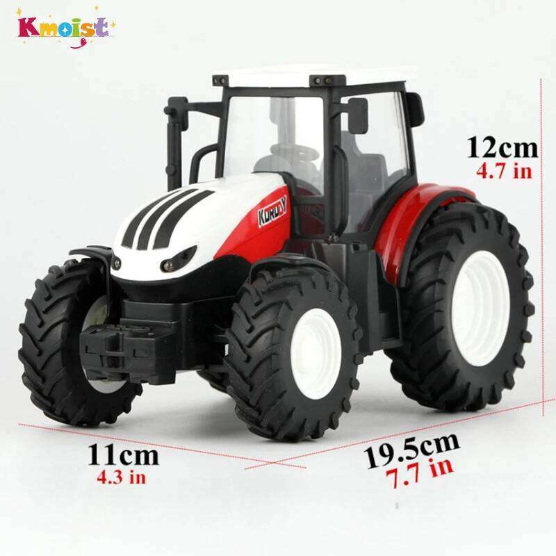 1/ Remote Control Car RC Tractor Trailer with LED Headlight Farm Toys 2.4GHZ Truck Farming Simulator for Children Boy Toy Gift H260227