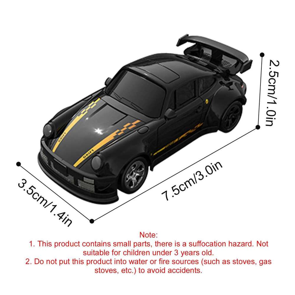 2.4GHz 4WD Remote Control Drift Car - Mini Model with LED Lights & Full Proportional Control, Racing Sport Toy for Kids H260227