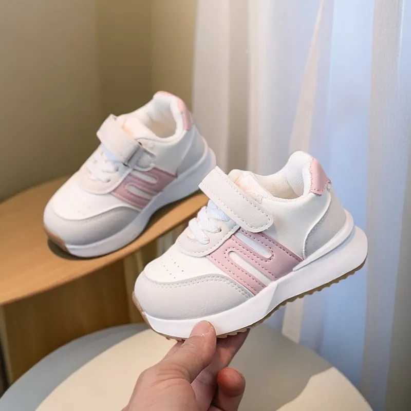 Kids Sneakers Color Block Anti-Collision Lightweight Leather Shoes for 2-6 Years Boys Girls Four Seasons CasualT260227