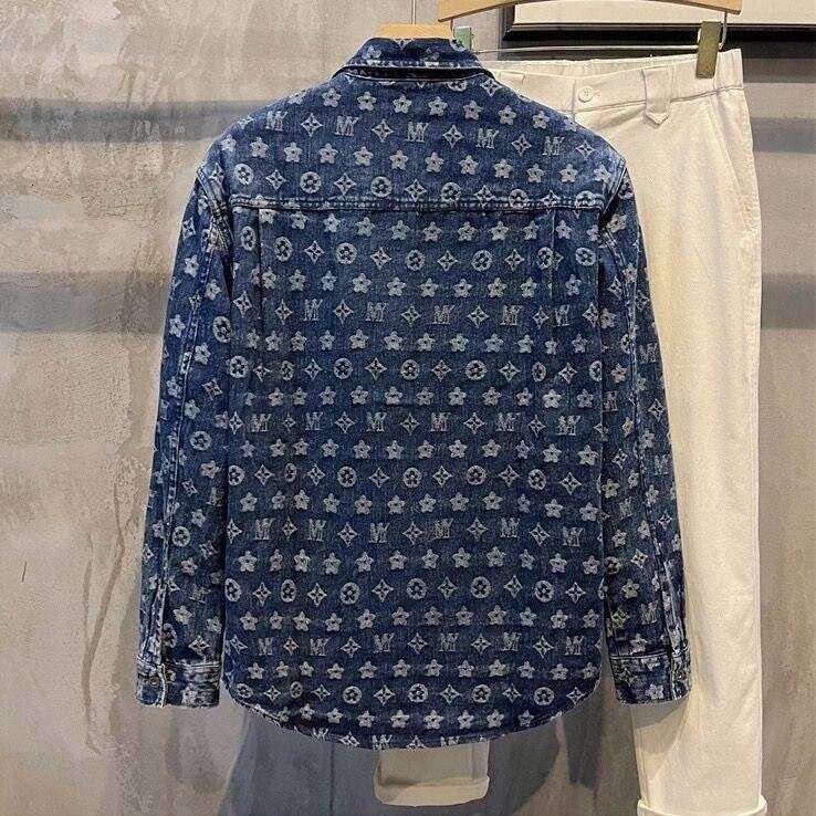 Denim 2025 Spring/Autumn New Trendy Brand Casual Stylish Retro Personalized Printed Work Shirt Jacket For Men