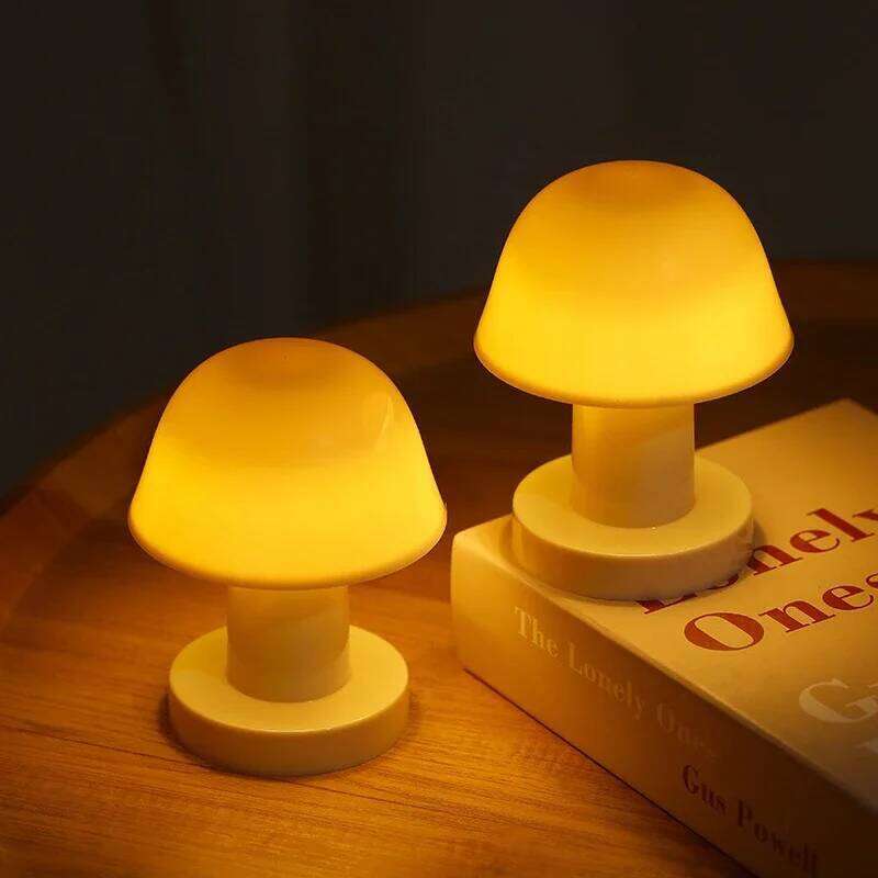 Mini Creative Mushroom LED Light Battery Powered Portable Desktop Sunset Night Lamp for Coffee Bar Bedroom Home Decor Gift Z260227