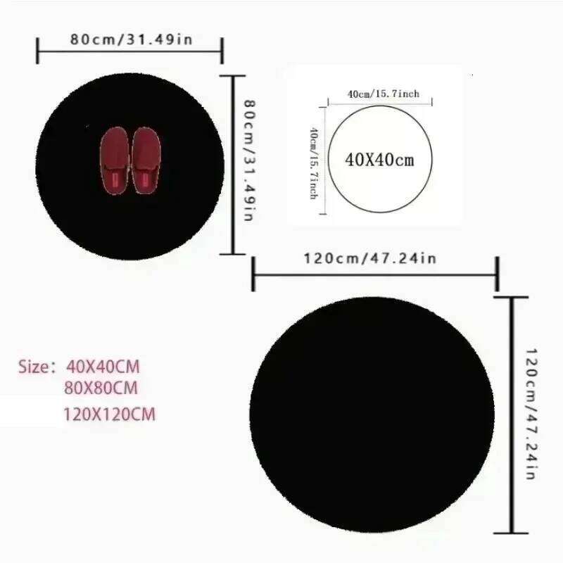 Minimalist Style Round Rug Non-Slip Circle Carpet Living Room Floor Mat for Chair Coffee Table Bedside Decoration So Modern H260226