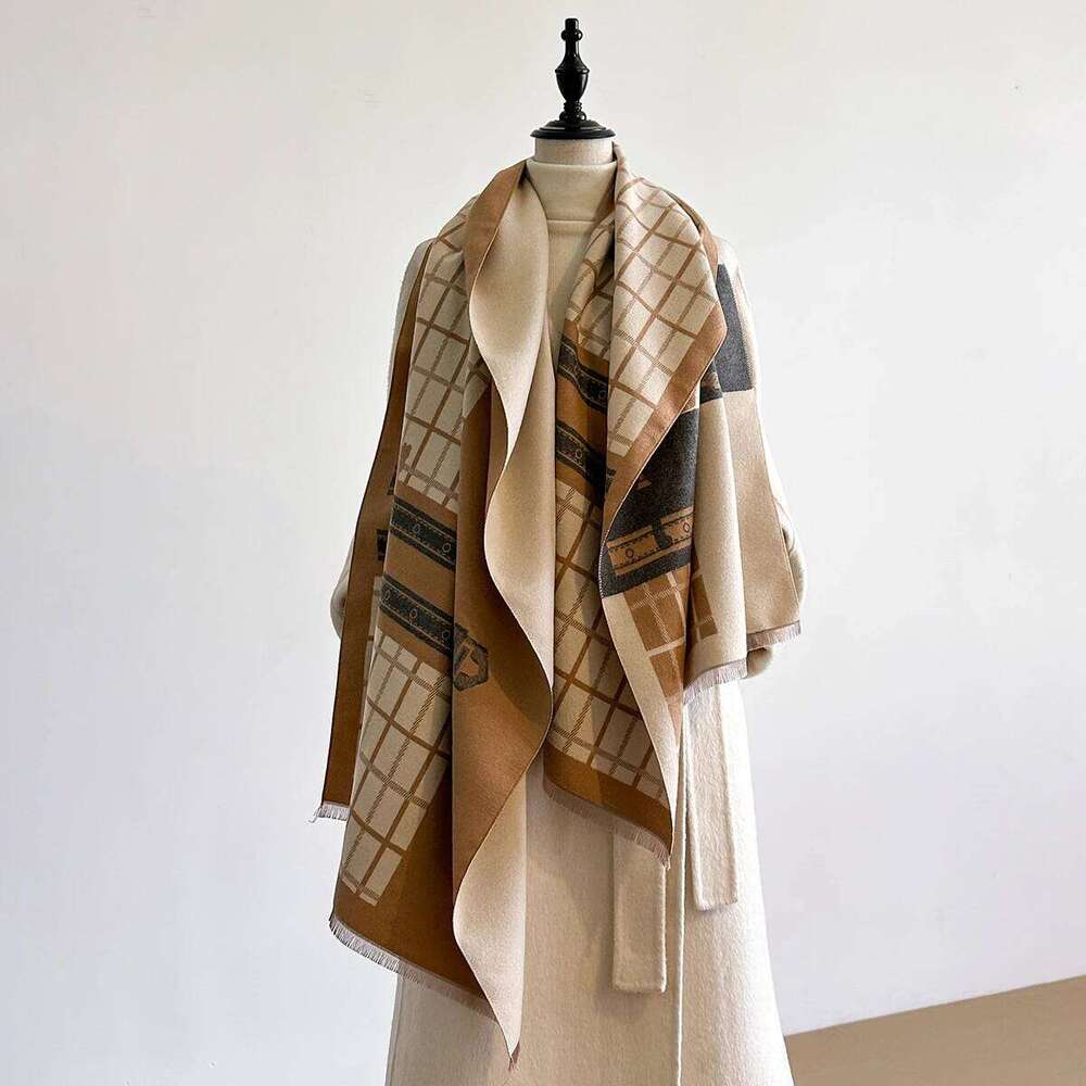 Luxury Brand Winter Imitation Cashmere Scarf Women Female Warm Pashmina Shawls Wrap Scarves Blanket Thick Ladies Bufanda Design Z260226