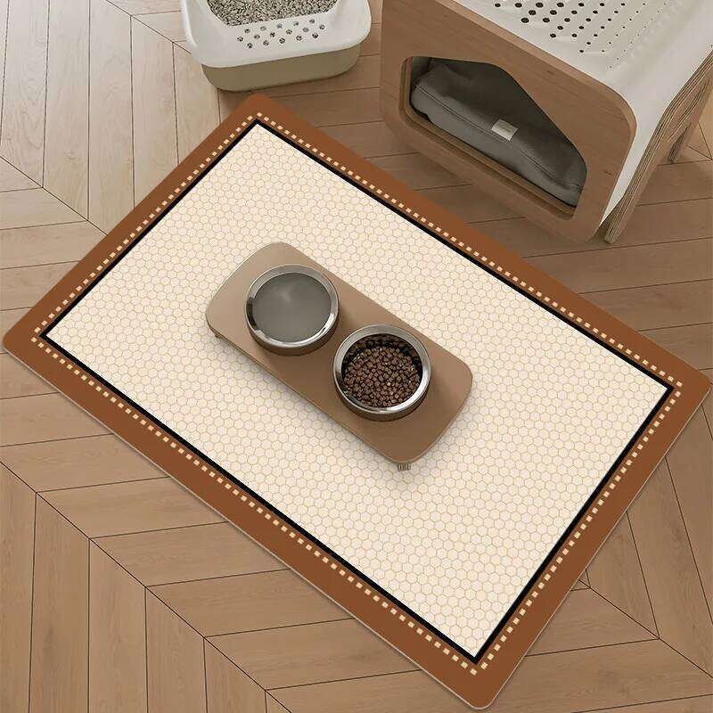 VIKAMA Nordic Minimalist Pet Feeding Mat Home Decor, Cat & Dog Bowl Pad, Anti-Slip, Super-Absorbent, Dirt-Proof, Easy To Clean H260226