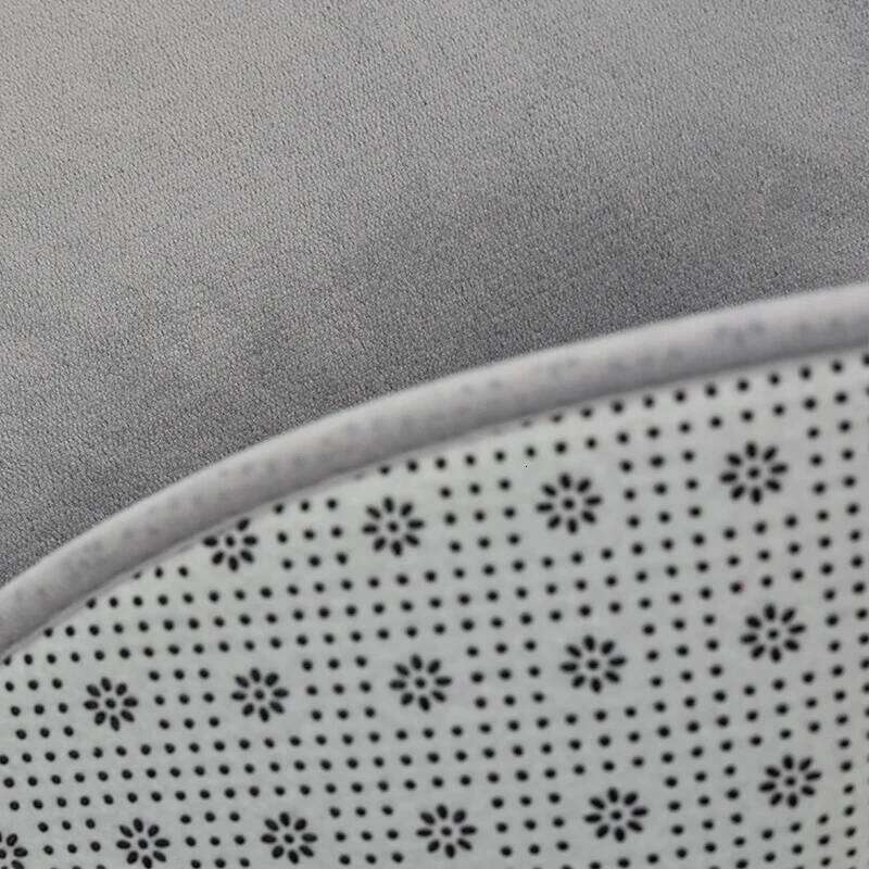 Silver Bubble Kiss Thick Round Rug Carpets for Living Soft Home Bedroom Kid Room Plush Salon Decoration H260226