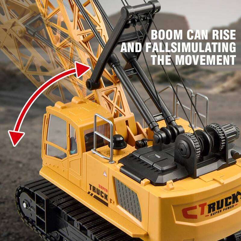 Alloy Remote Control Children's Simulation Oversized Engineering Vehicle Spray Hook Crane Toy Car for Boys Kids Gift H260227