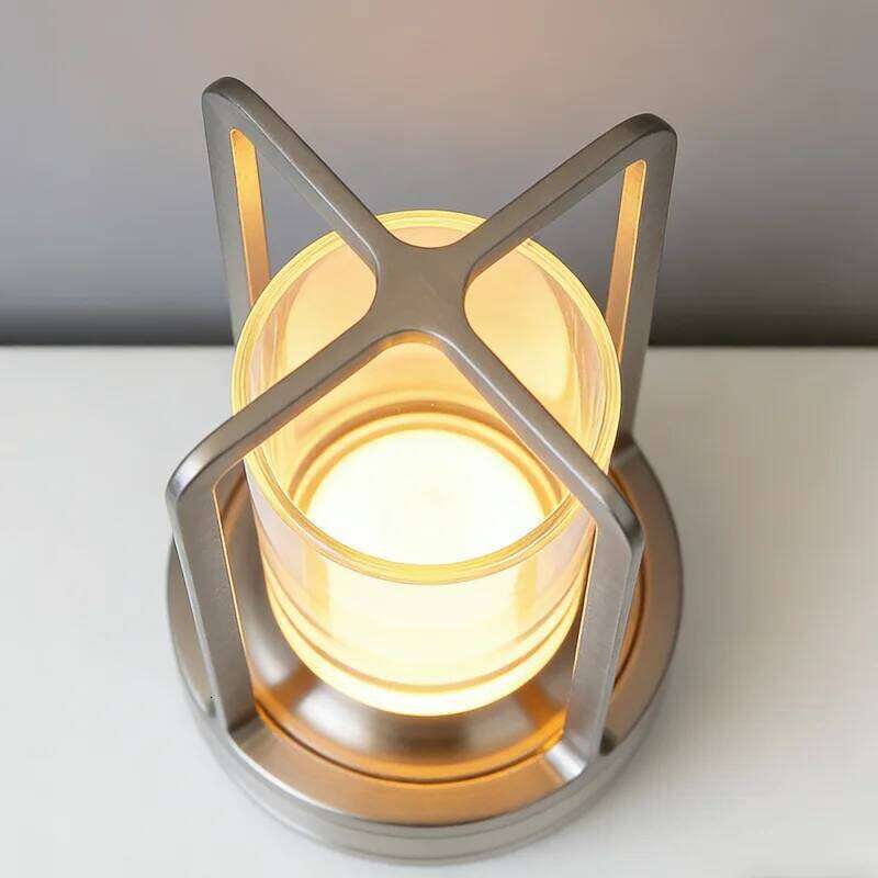 LED Cordless Table Lamp Retro Bar Metal Desk Lamps Rechargeable Touch Dimming Night Light Restaurant Bedroom Home Outdoor Decor Z260227