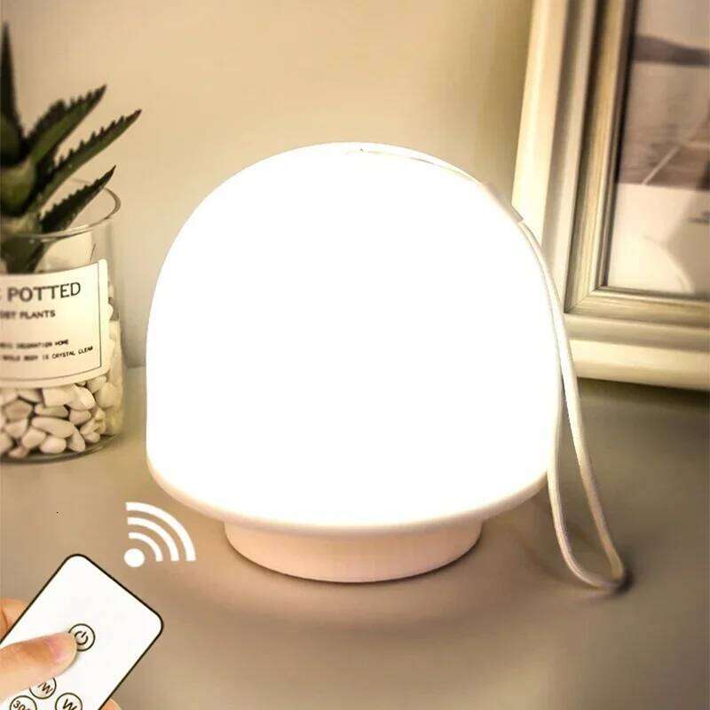 Portable Light Dimmable Remote Charging Desktop Night Bedroom Bedside Lithting Decor Touch Reading LED Table Lamp Z260227