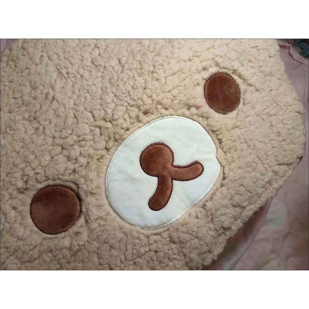 Cartoon Rilakkumas Plush Kawaii Korilakkuma Bear Soft Floor Mat Bedroom Chair Bedside Lounge Rug Bathroom Doormat Home Decor H260226