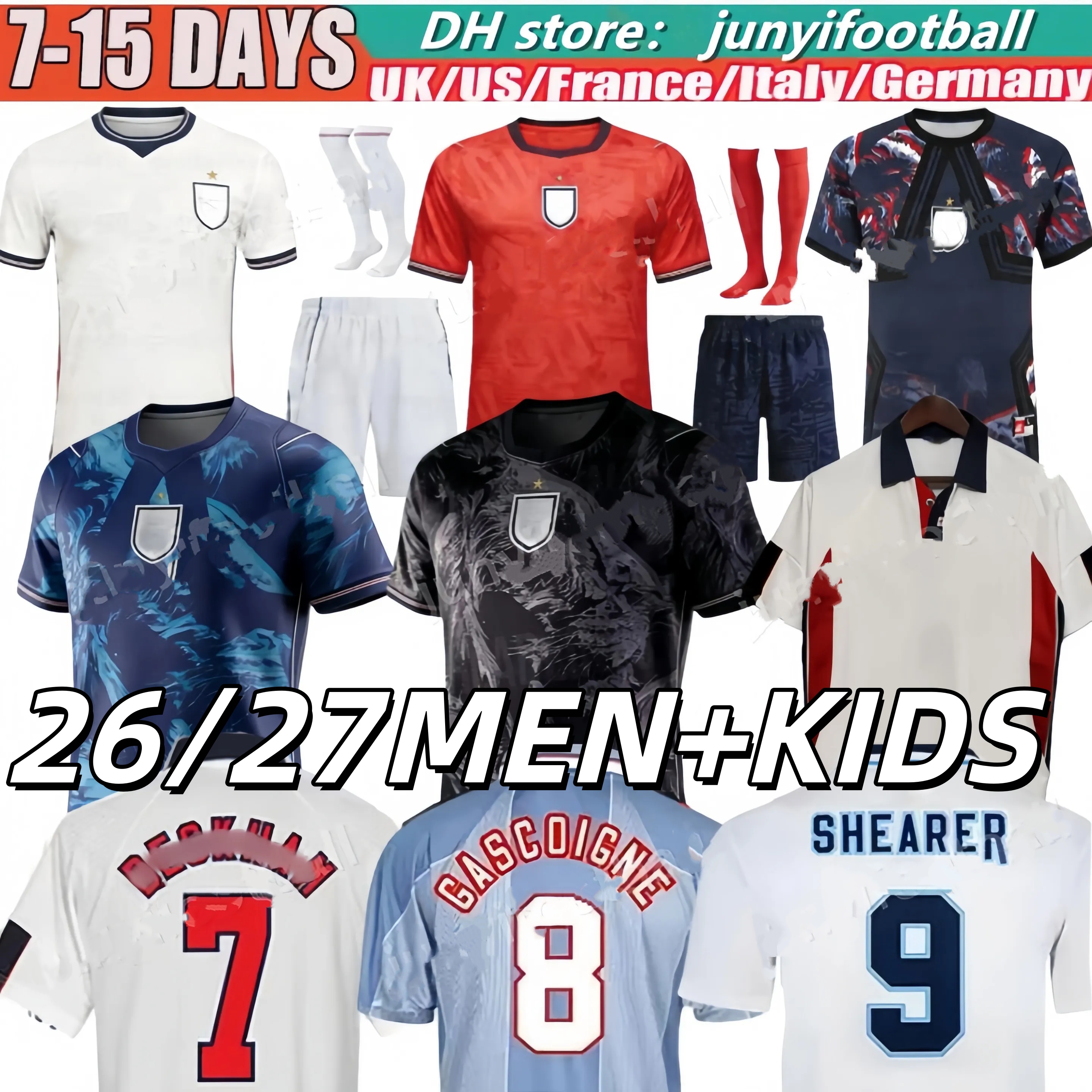 england 26 27 Soccer jersey BELLINGHAM KANE 2026 world cup Football Shirt SAKA FODEN RICE 1982 1994 1998 2002 1996 2008 Retro EnGlANDs Jerseys FOWLER ROBSON SCHOLES