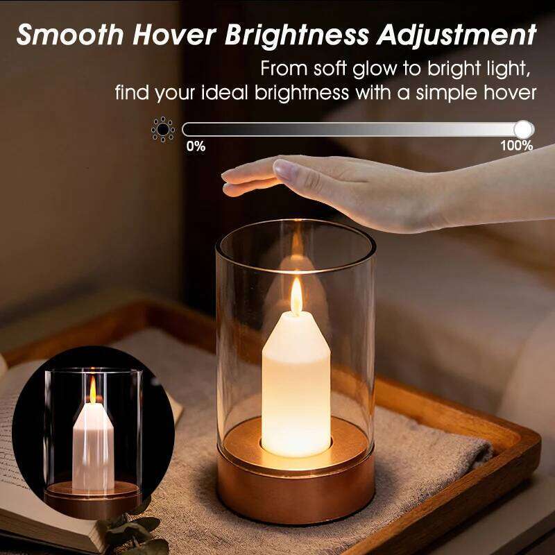 LED Night Light Rechargeable Flameless Candle Motion Sensor Dimmable USB Charging Soft Warm Bedroom Portable Table Bedside Lamp Z260227