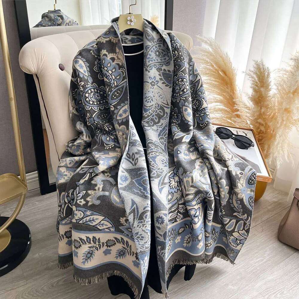 2025 Winter Imitation Cashmere Scarf Women Design Outdoor Warm Pashmina Blanket Scarves Female Shawl Wraps Thick Foulard Bufanda Z260226