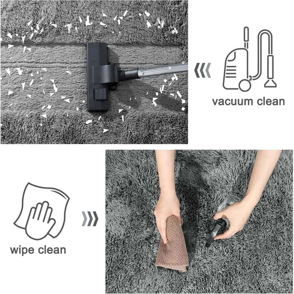 VIKAMA Modern Simple Living Area Carpet, Soft And Fluffy Children's Room Mat, Bedroom Bedside Rug, Home Decoration H260226