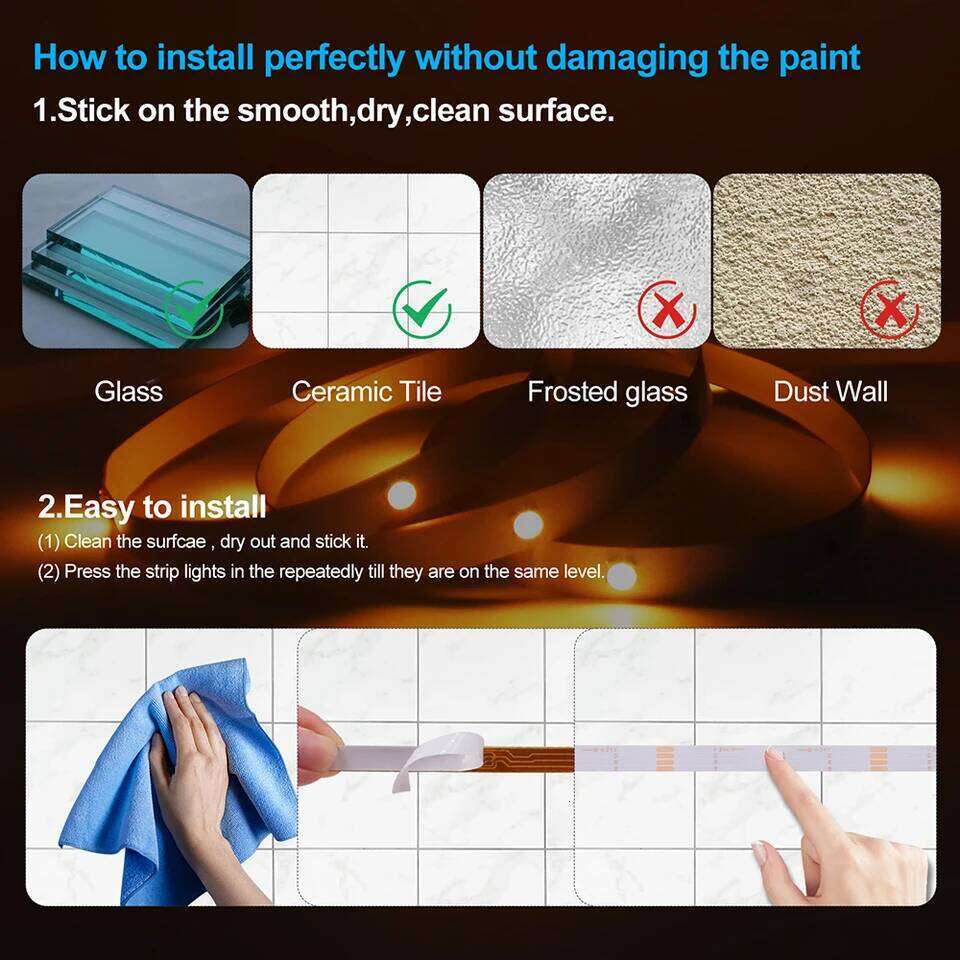 5V 5050 2835 RGB LED Strip Light Battery Power Remote Control 30 60 Leds Flexible Tape Waterproof Home Decoration 0.5m 1m 2m 5m Z260226