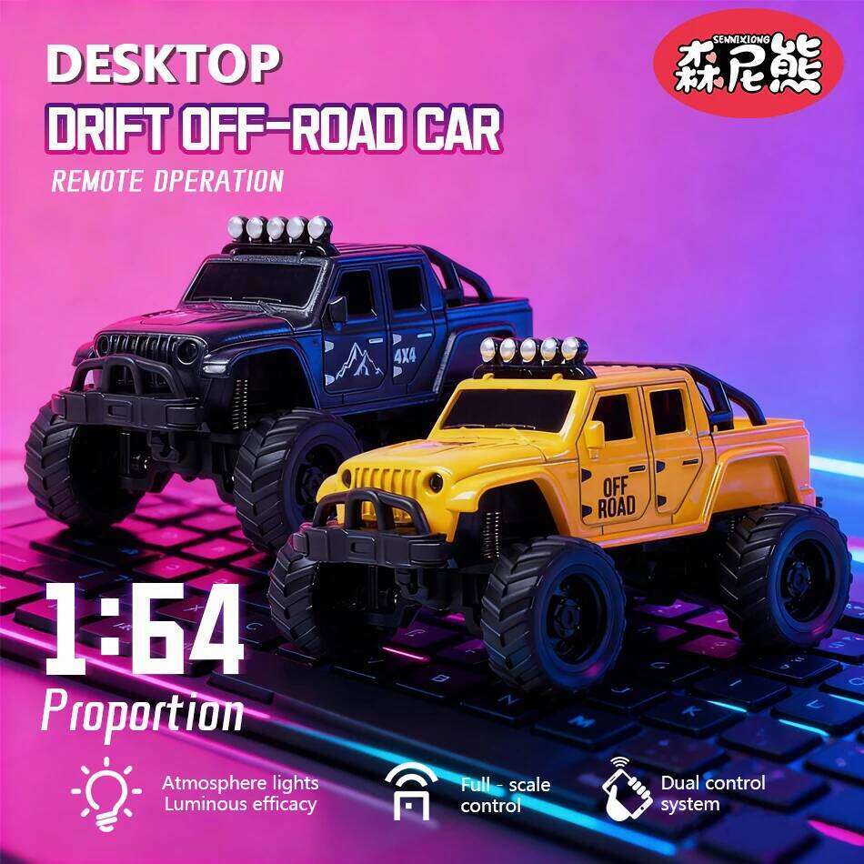 SENNIXIONG 1:64 MINI Alloy RC Off-Road Car All Terrain Vehicle RTR Speed Drift SUV Climbing Truck Toy for Children Holiday Gift H260227