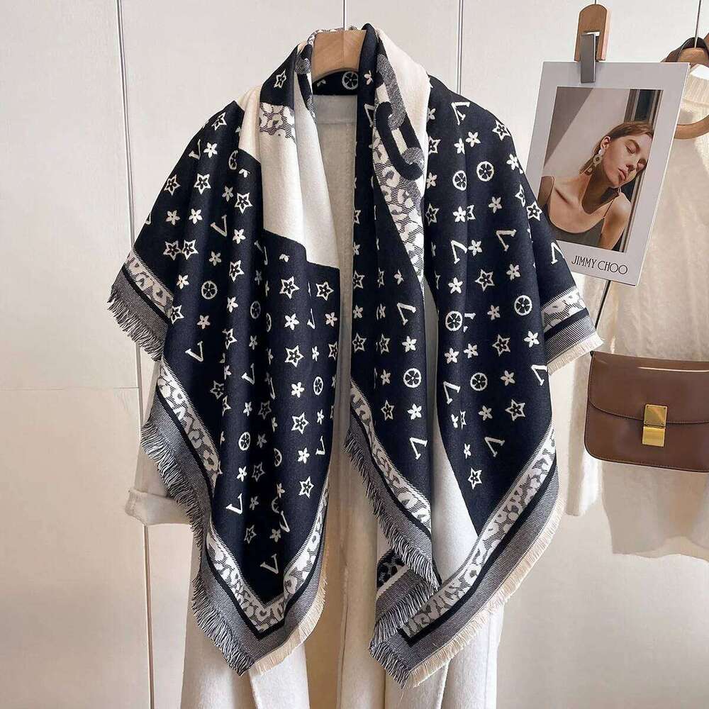 Thick Shawl Wrap Head Scarf for Women Luxury Winter Warm Cashmere Neckerchief Bandana Fashion Print Poncho Pashmina Bufanda 2023 Z260226