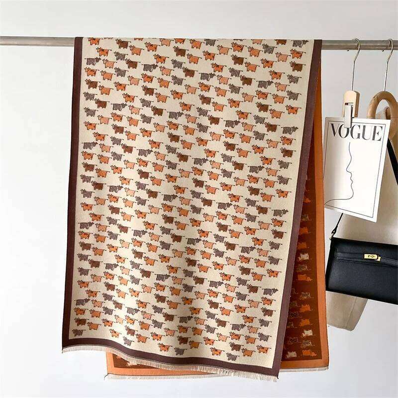 Luxury Cashmere Animal Scarf Winter Women Pashmina Shawls Warm Blanket Wraps Female Foulard Bandana Brand Thick Scarves Hijab Z260226