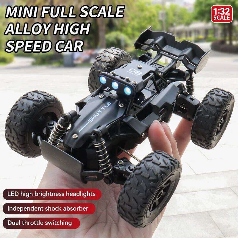 1:32 4WD RC Alloy Off Road 2.4GHZ Remote Control Cars Radio Buggy Truck Racing Drift With LED Lights RTR Vehicle Toys Gifts H260227