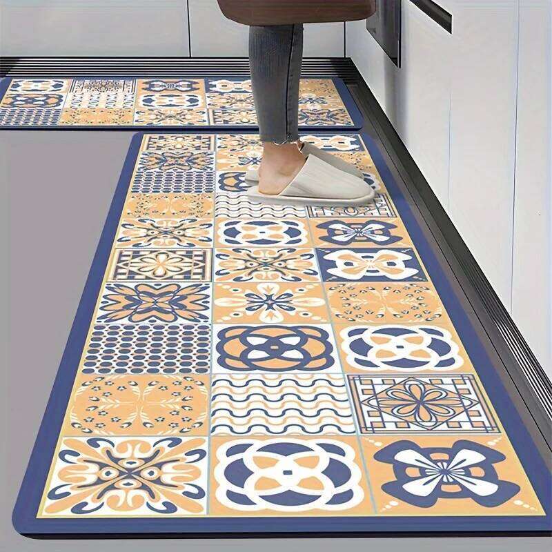 VIKAMA Kitchen Rug Waterproof, Oil-Resistant, Absorbent, Dust-Proof, Bathroom Entrance Hall Entry Door Carpet, Home Decoration H260227 - view 4