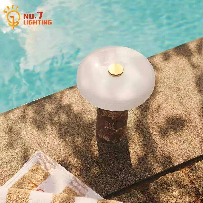 Danish Portable Charging Table Lamp with Touch Switch Atmosphere LED Marble Desk Lights Living Room Bedroom Bedside Study Cafe Z260227