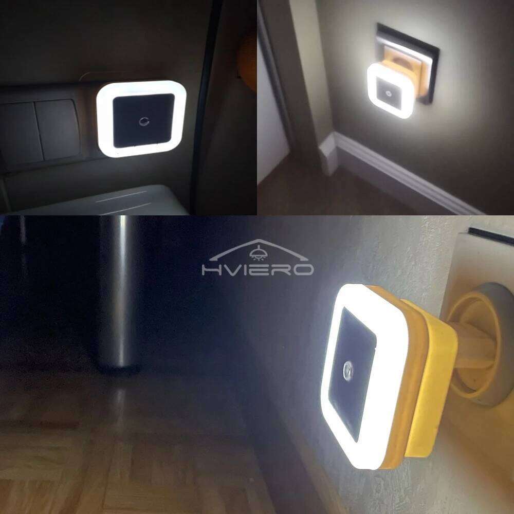 1/2/4PCS LED Wireless Sensor Night Light EU US Plug Mini Square For Baby Children Living Room Bedroom Corridor Lighting Lamps Z260227