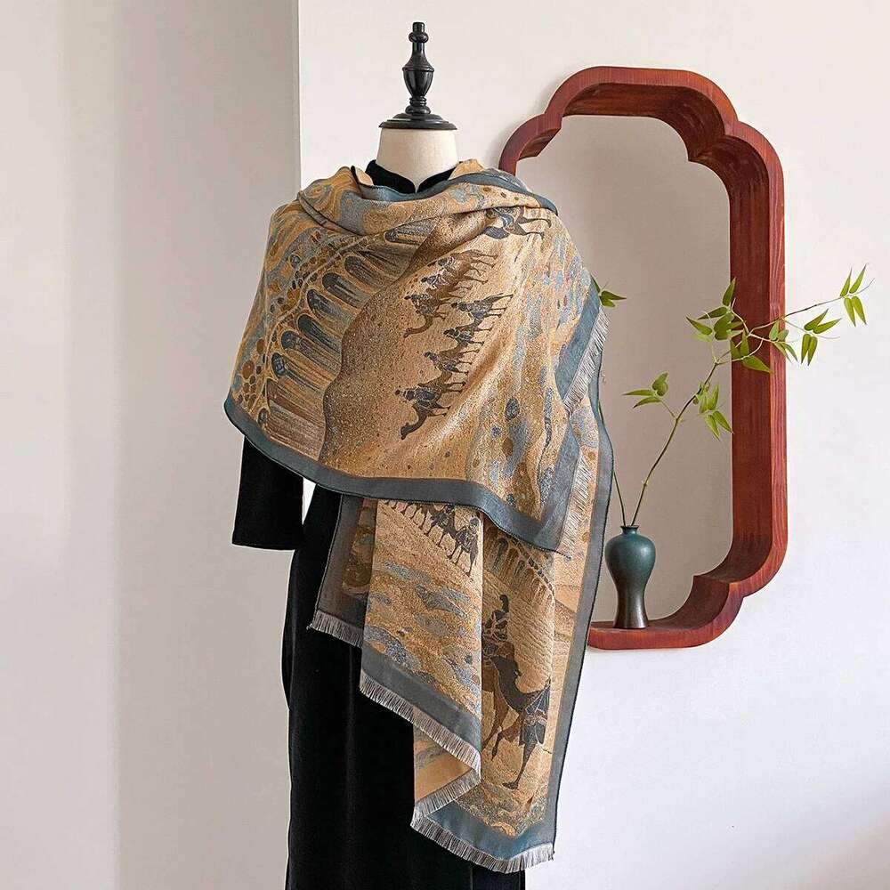 2025 Fashion Luxury Brand Chinese Style Winter Warm Soft Scarves Female Shawl Women Foulard Ladies Wrap Bandanna Muffler Scraf Z260226