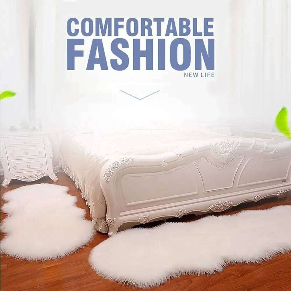 Artificial Sheepskin Long Hair Carpet Floor Wool Mat Soft Faux Fluffy Shaggy Rugs Home Decor H260226