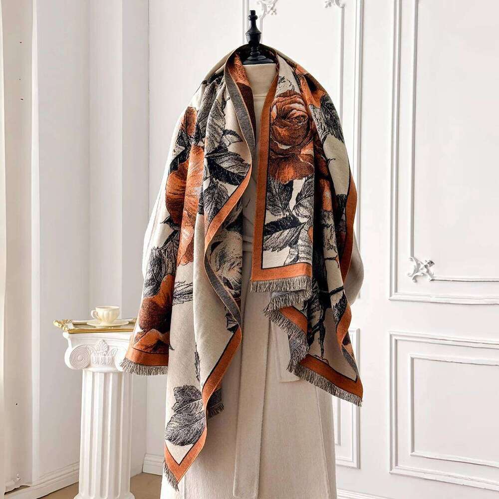 Women Winter Fashion Imitation Cashmere Scarf: Warm Luxury Pashmina Thick Shawl Wrap, Multi-Use Neckerchief Bufanda Echarpe Ponc Z260226