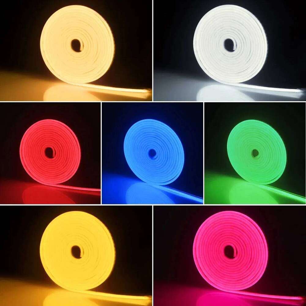 2m 12V Neon Strip Light Silica Gel Flexible Tube LED Lights Waterproof IP65 Wall Background Lighting Home Decoration Z260226