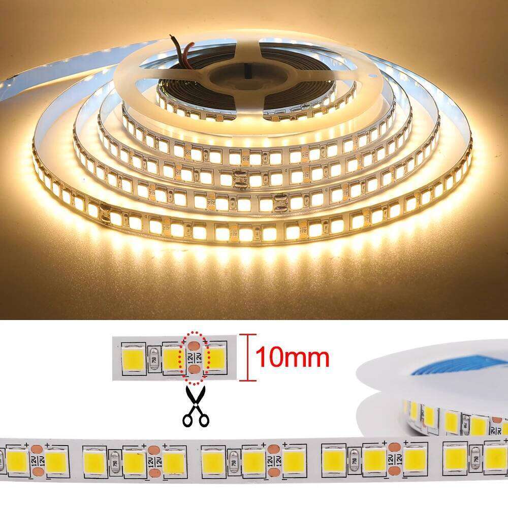 DC 12V 120Leds/M Strip SMD 5054 IP21 IP65 Waterproof Red/Green/Blue/White Home Decor Flexible Ribbon Rope LED Light Z260226