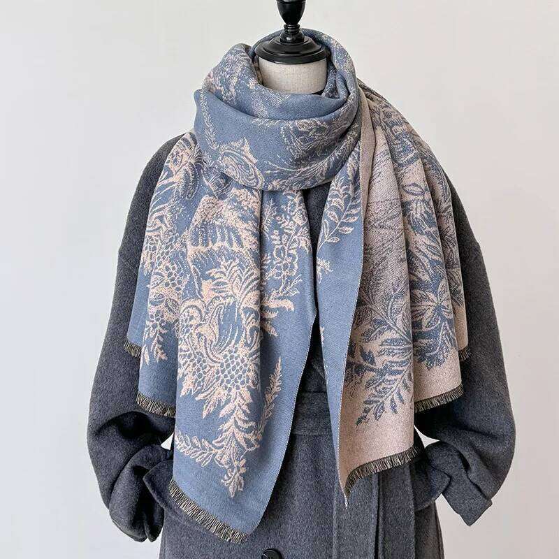 Winter Design Pashmina Blanket Cashmere Scarf for Women Warm Thick Shawls and Wraps Poncho Female Bufanda Echarpe Tassel Muffler Z260226