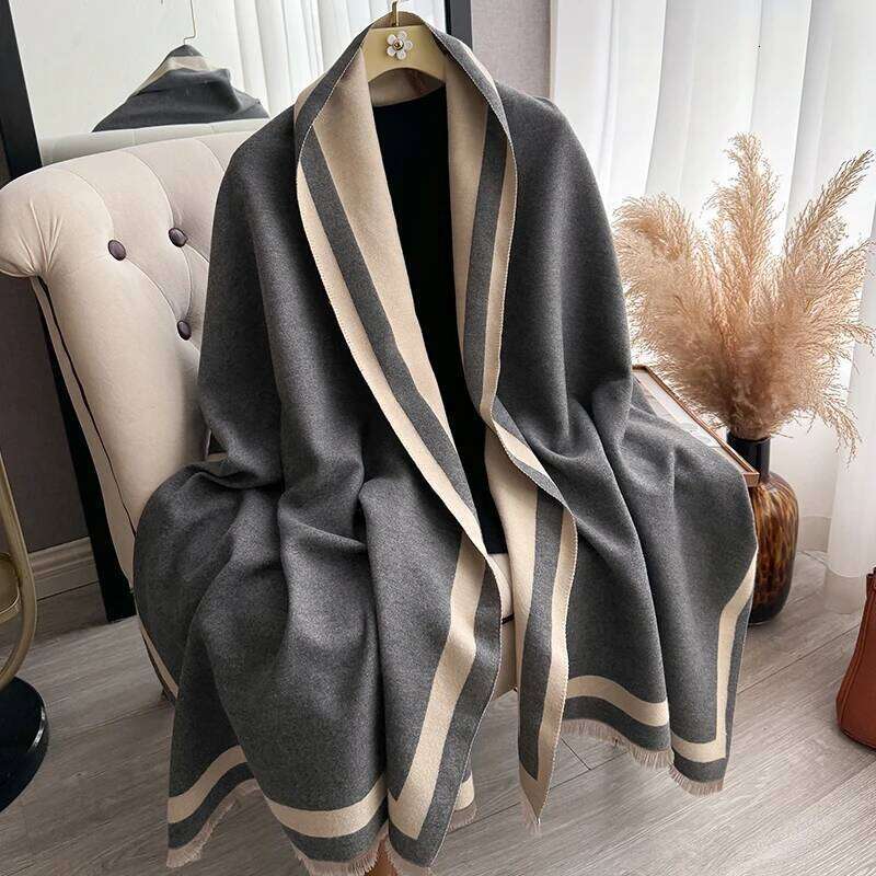 New Warm Luxury Cashmere Scarf Women Plain color Fashion Shawl and Wraps Ladies Blanket Foulard Winter Pashmina Bandana Bufanda Z260226