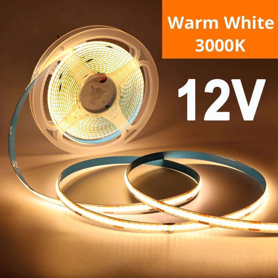 Dupont Interface COB LED Strip Light High Density Linear Lighting Flexible Tape Parallel Lamp Closet Shelves Decor DC12V Z260226