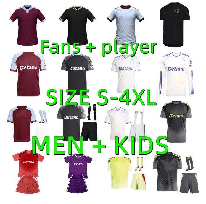 25 26 27 Astons RASHFORD Soccer Jerseys Player version 2026 2027 MARTINEZ Camisetas villa Futbol MINGS McGINN BUENDIA WATKINS Maillot Foot Football Shirt Men Kids