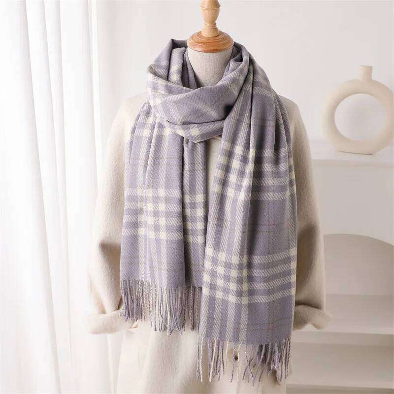 New Men Women Luxury Quality Scarf Retro Warm Shawl Autumn Winter Thickened Tassel Scarves for Female Classic Plaid Version Wrap Z260226